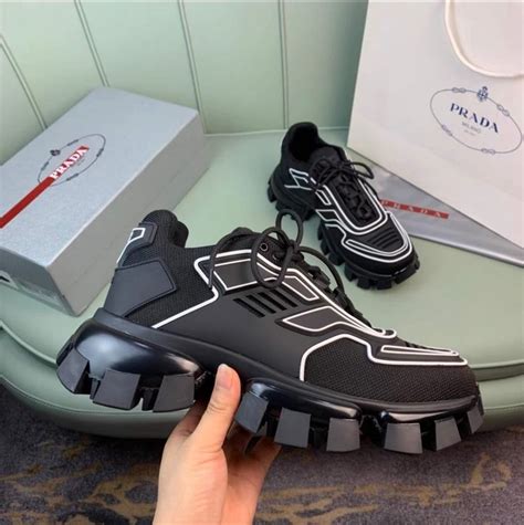 prada cloudbust sneakers black and white|Prada cloudbust sneakers men.